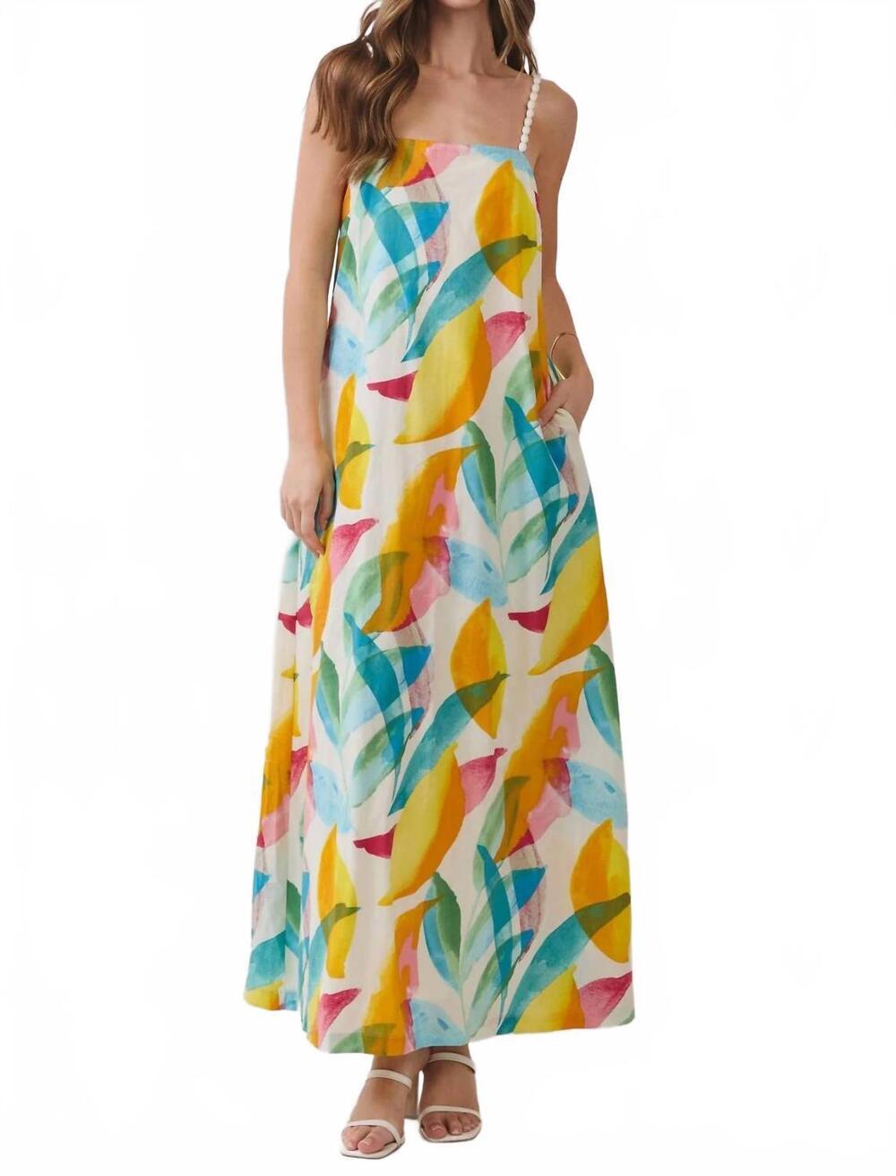 NEW TCEC island palette maxi dress in multi